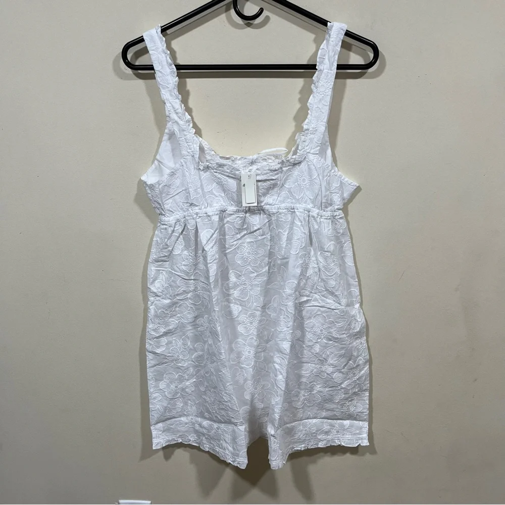NWT Aerie Off-Duty Embroidered Cotton Nightie
Size M white pjs dress - Picture 6 of 11
